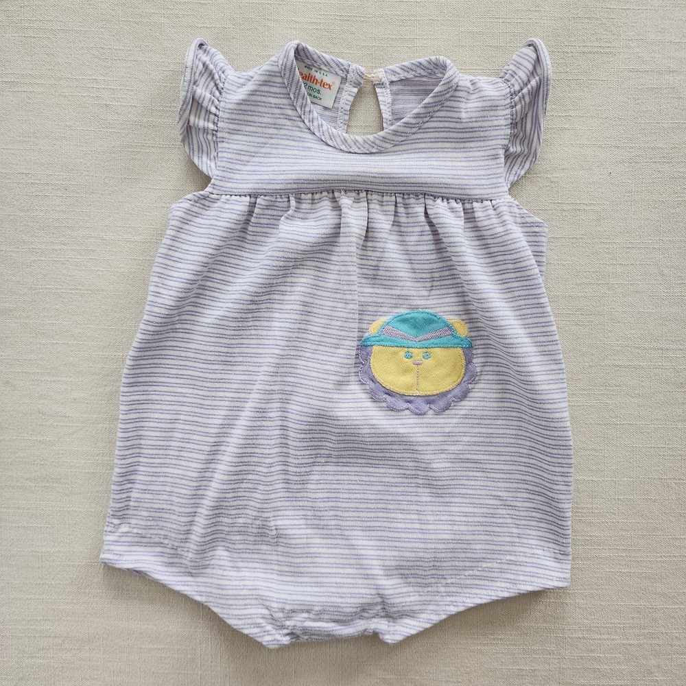 Vintage Healthtex Lion Girly Romper 9-12 months *flaw